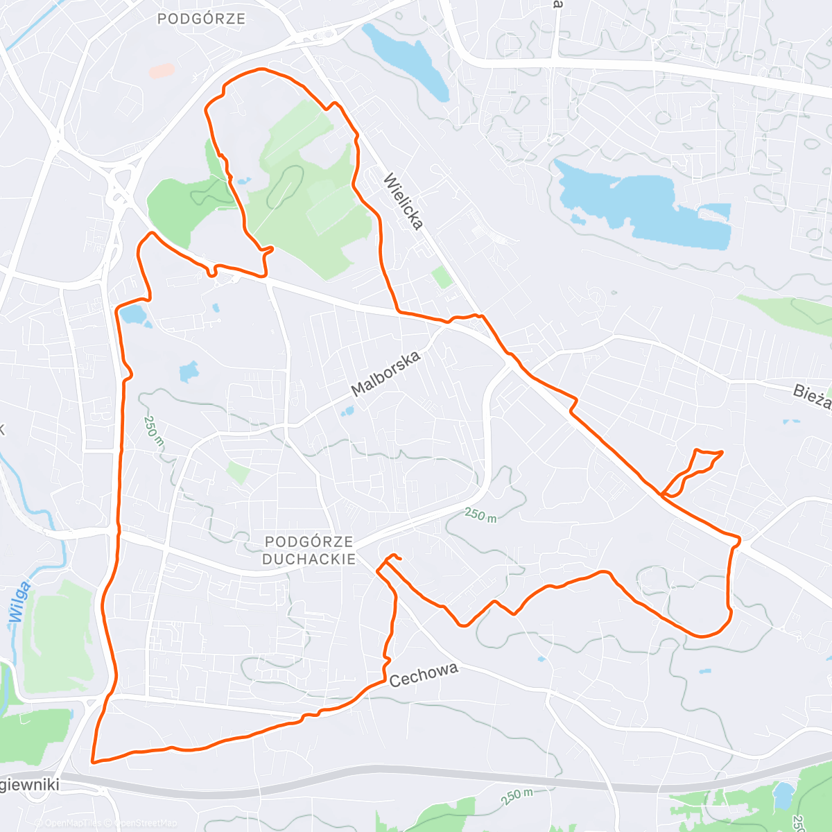 Map of the activity, Morning Świąteczny Patrol Po Krakoskiej Dzielni Run