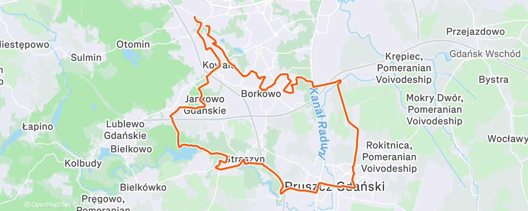 Map of the activity, Morning Ride