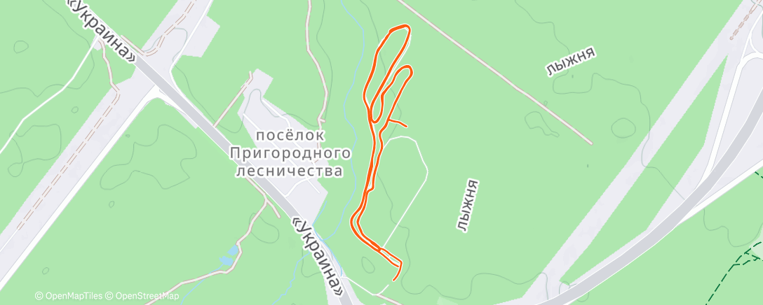 Map of the activity, Morning Nordic Ski