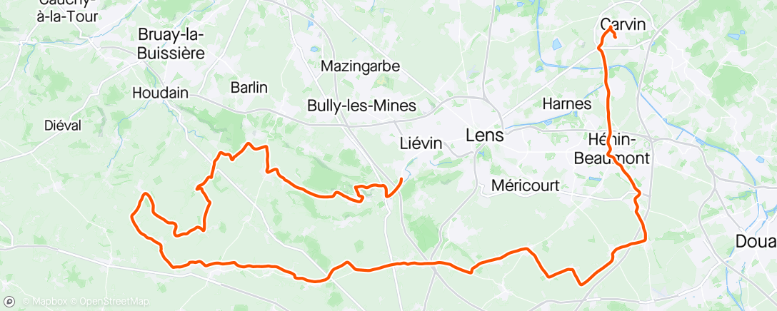 Mapa de la actividad (Sortie vélo le matin)