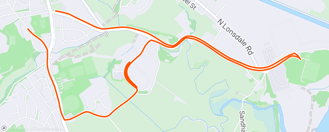 Map of the activity, Evening Run