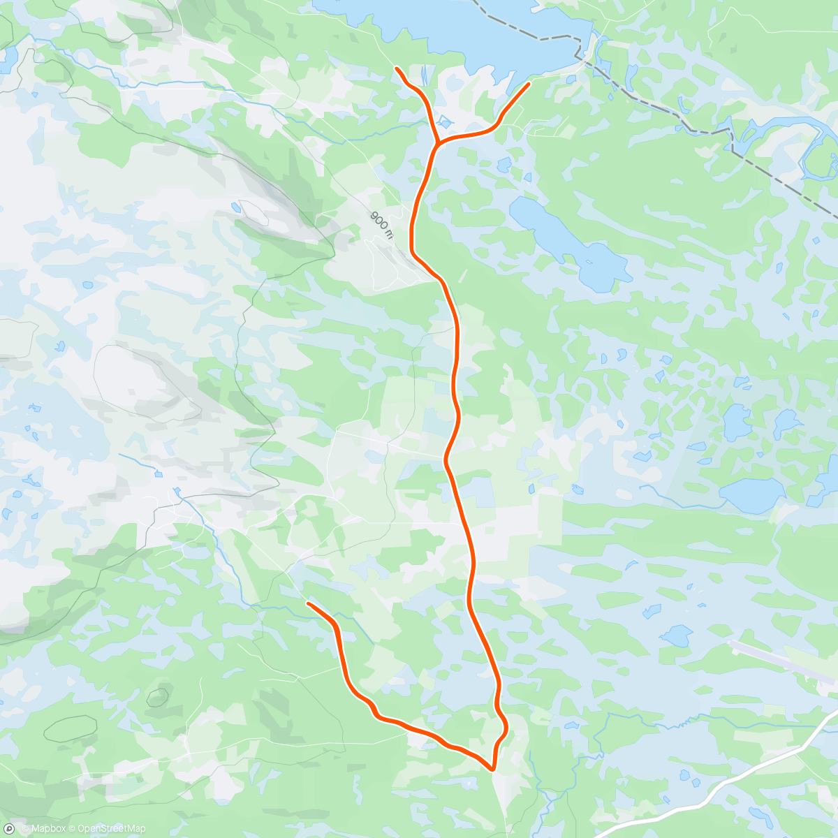 Map of the activity, Rolig langtur på Golsfjellet