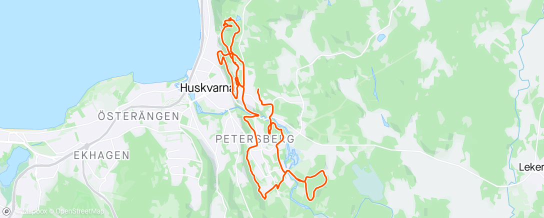 Map of the activity, Huskvarna ride