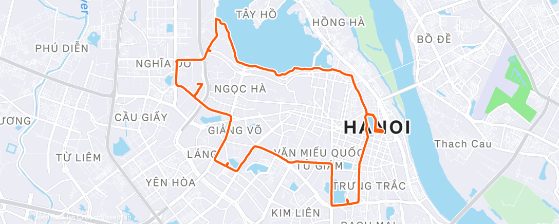 Map of the activity, Morning Run
