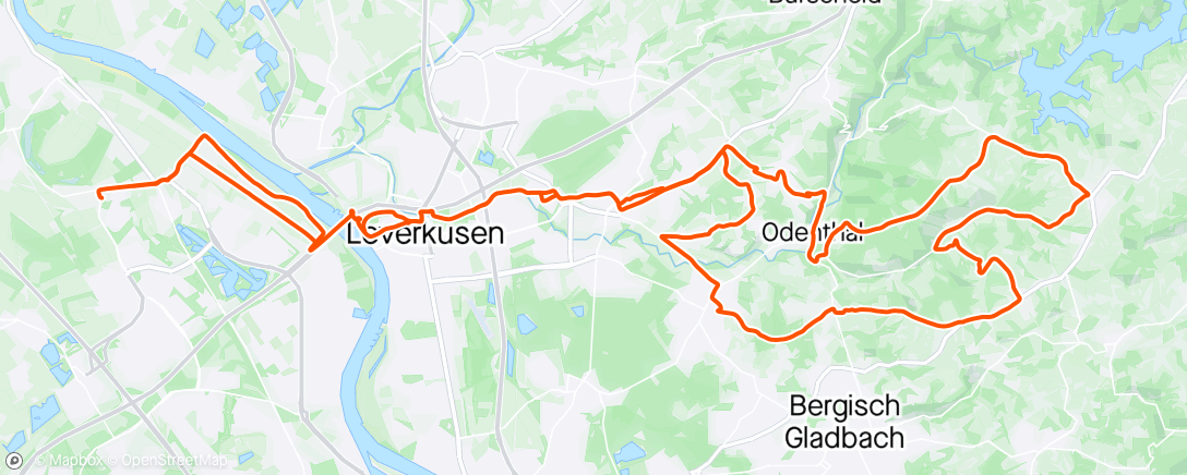 Map of the activity, Gemütliche Runde Bergisches