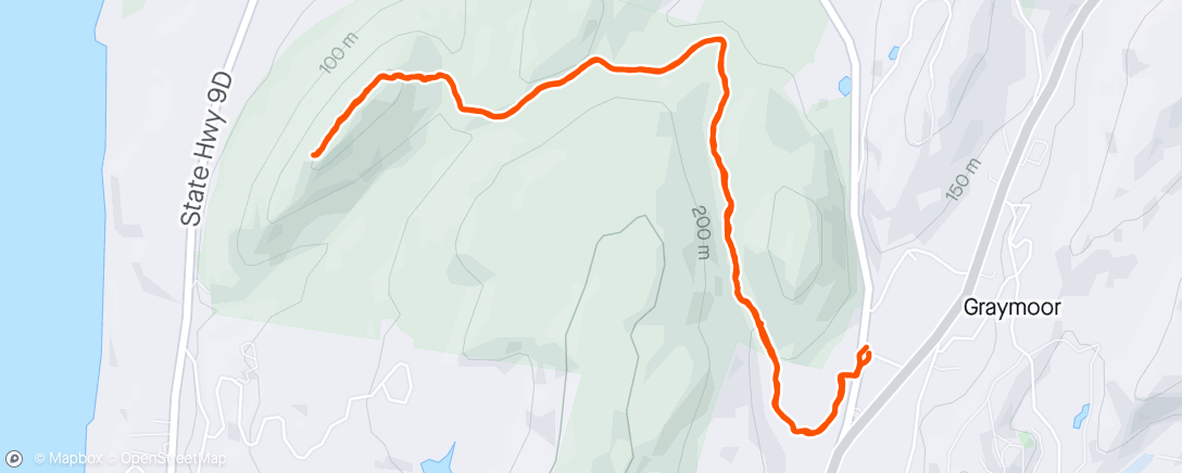 Map of the activity, Snuck a hike