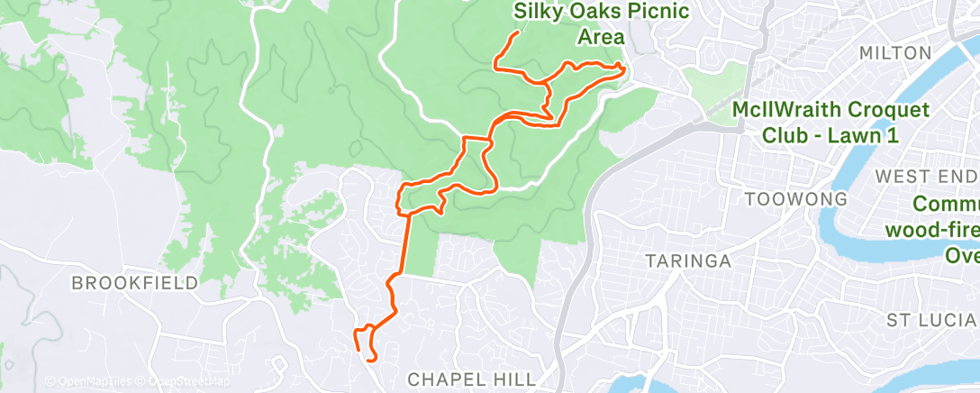 Map of the activity, Morning Mountain Bike Ride