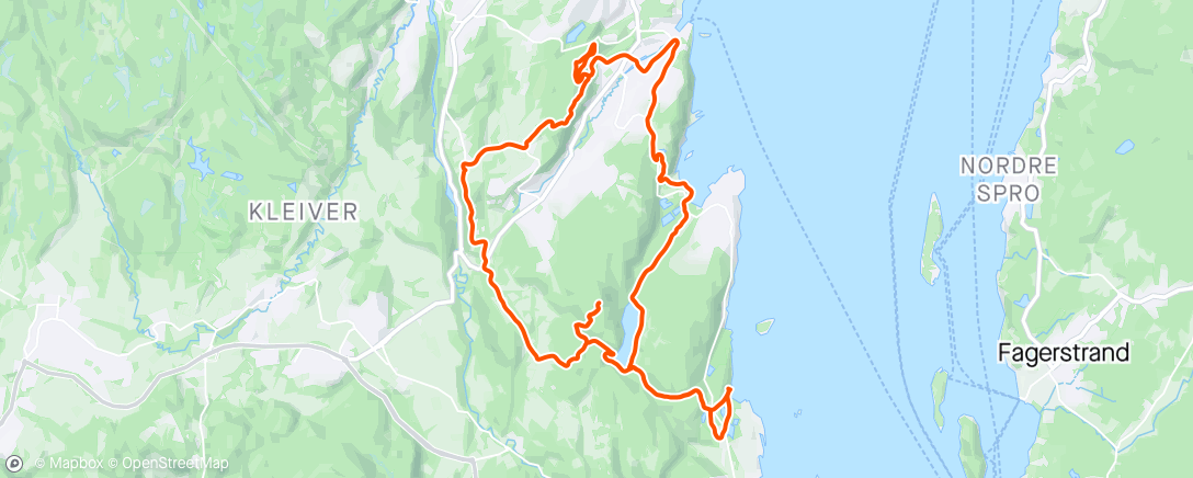 Mapa da atividade, Evening E-Mountain Bike Ride