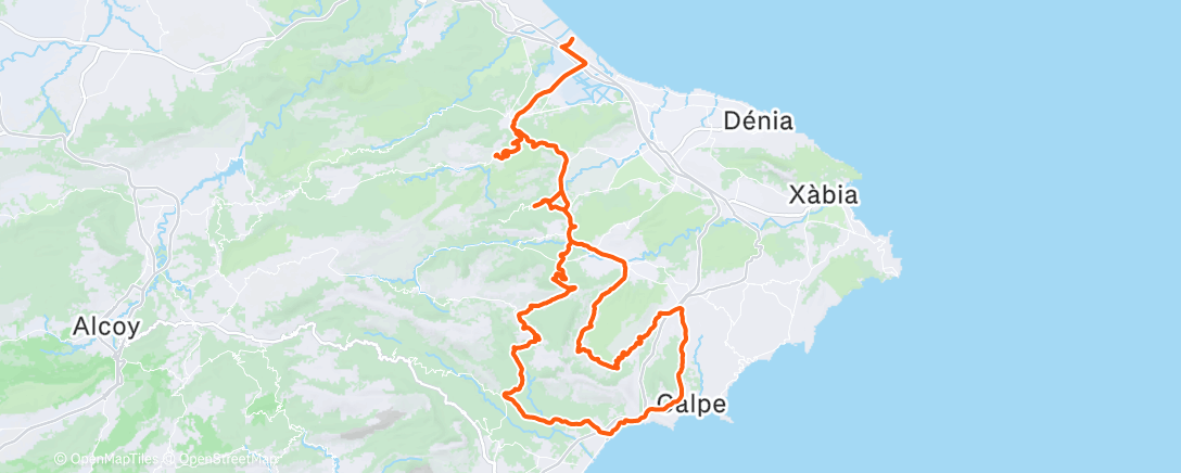 Map of the activity, Sortie vélo le matin