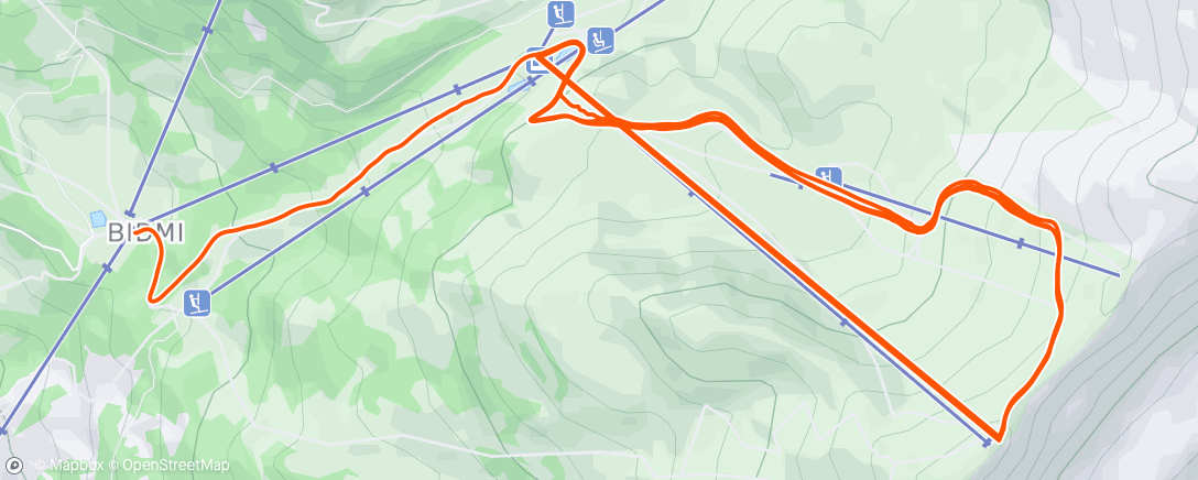 Map of the activity, Lunch Alpine Ski