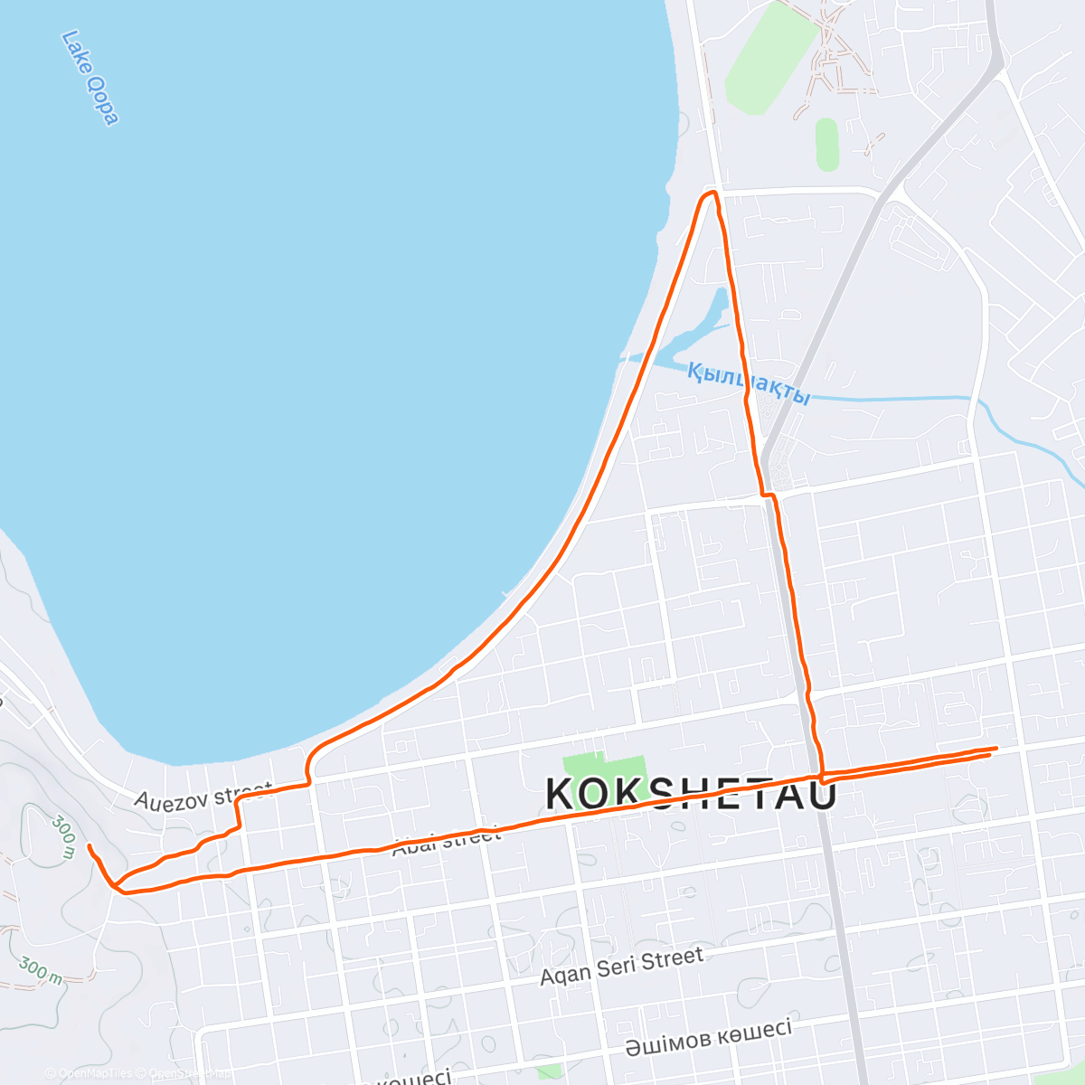 Map of the activity, Дневной забег