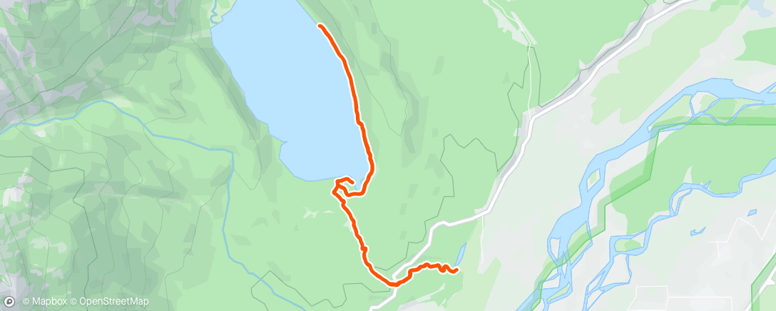 Map of the activity, Evening Run