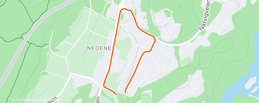 Map of the activity, Afternoon Run