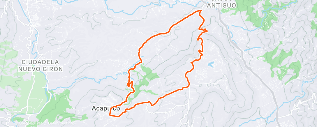 Map of the activity, Bicicleta matutina