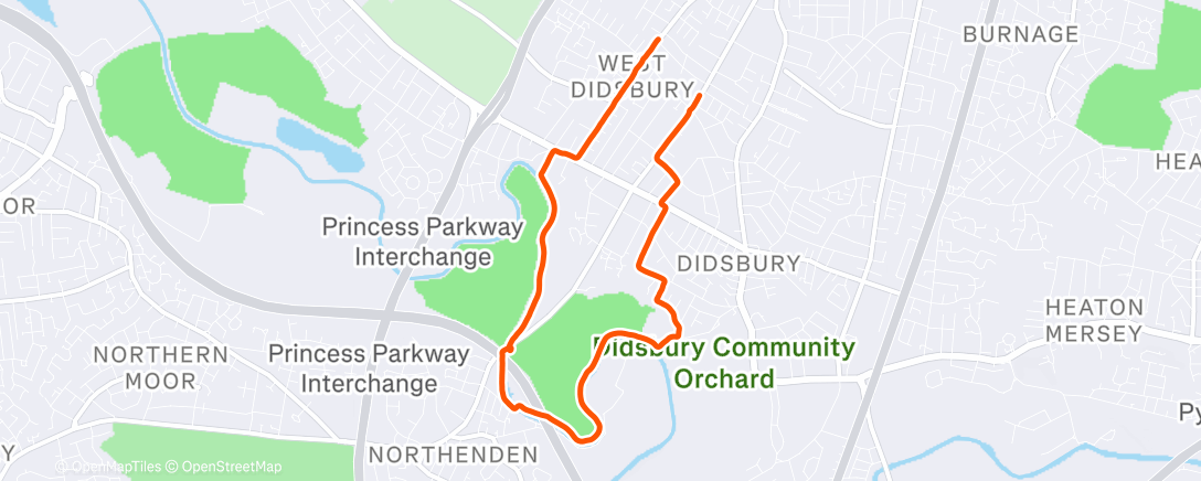 Map of the activity, Lunch Run