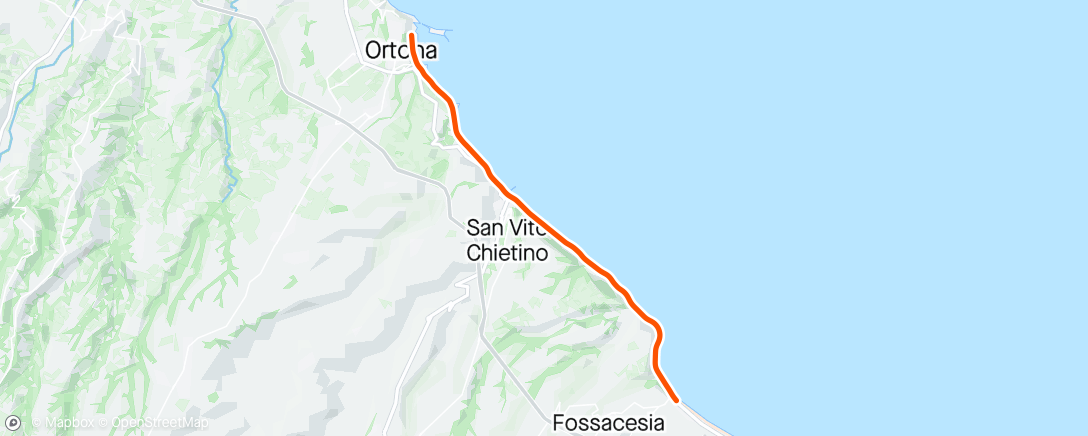 Map of the activity, ROUVY - Ortona to Fossacesia | Italy