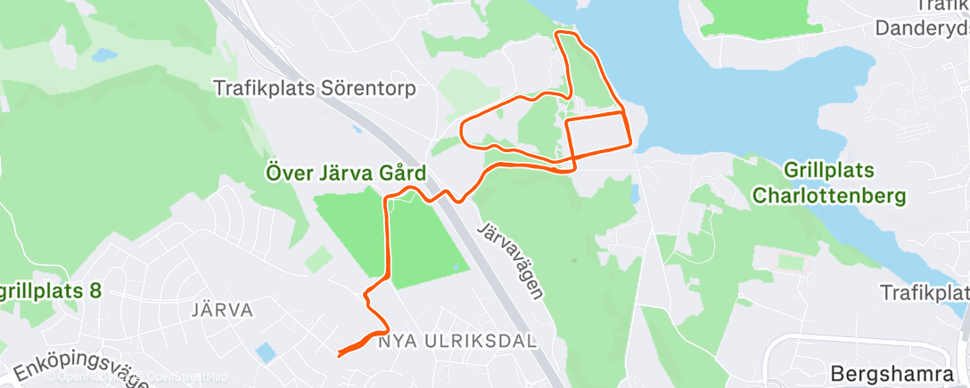 Карта физической активности (Ulriksdals slott + t o r)