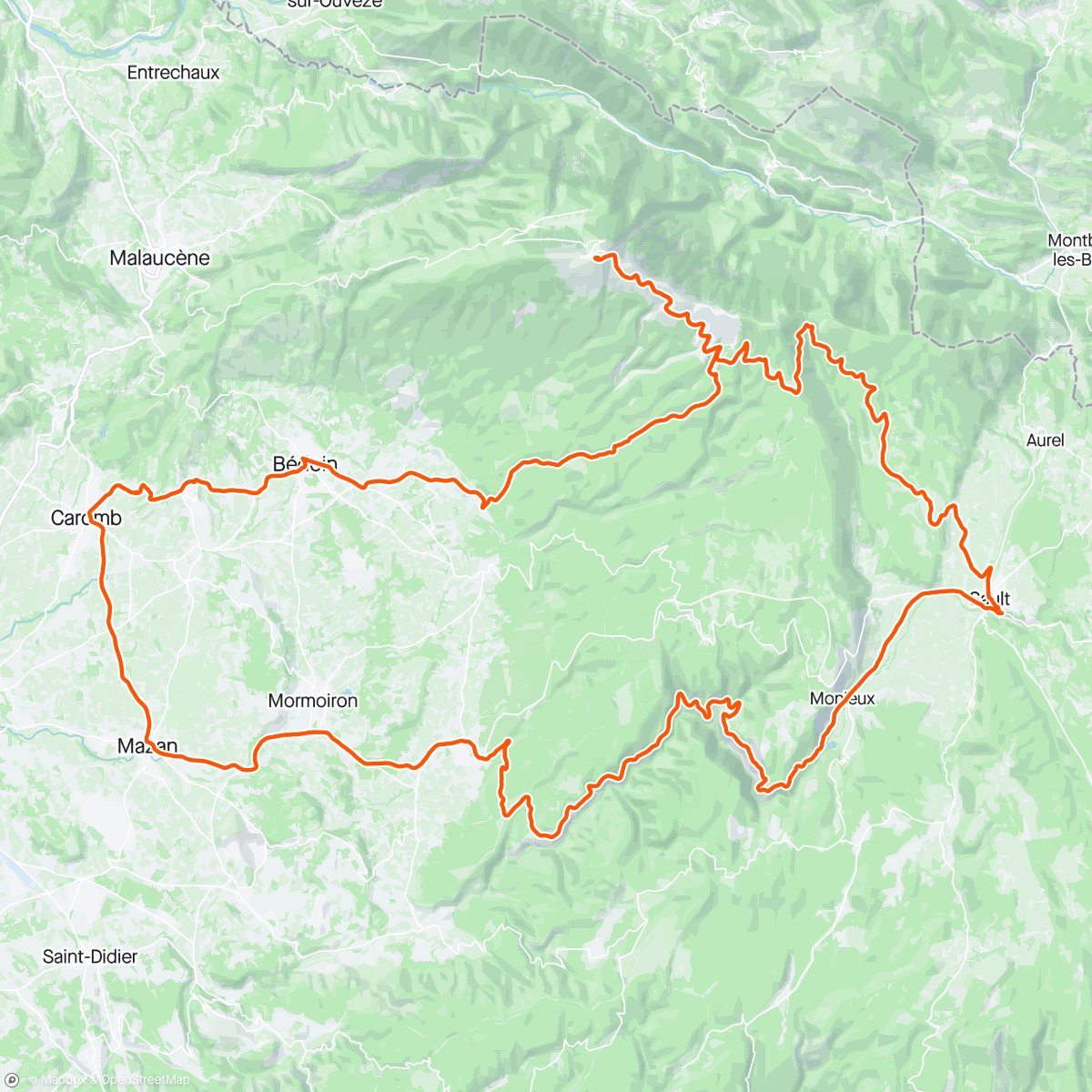 Mapa da atividade, Mont Ventoux😍