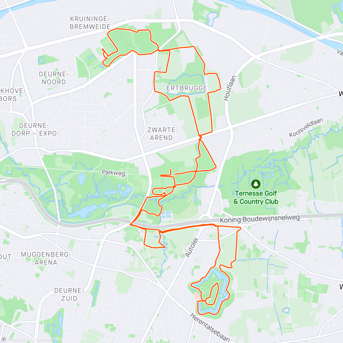 Map of the activity, Antwerp Park Miles 2024