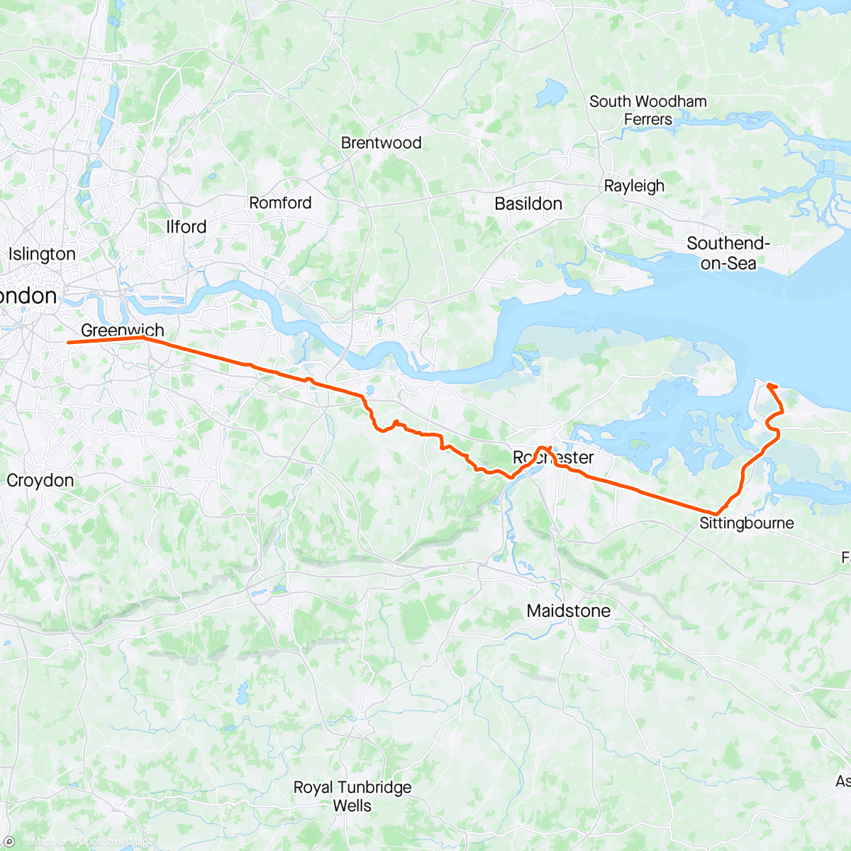 Map of the activity, Can't always ride with the club but this was a bloody glorious solo ride