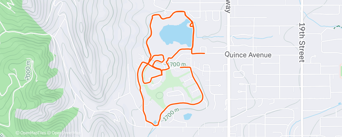 Map of the activity, Morning Run