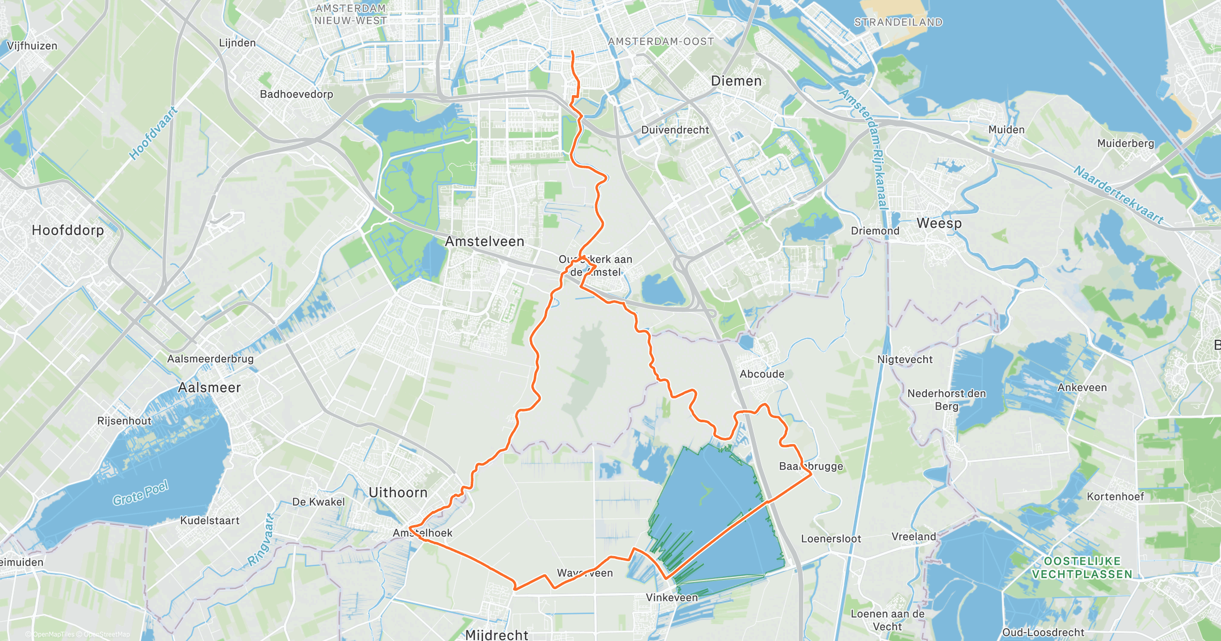 Map of the route