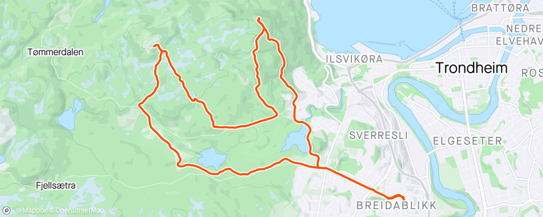 Map of the activity, Morgenjogg med Ingeborg