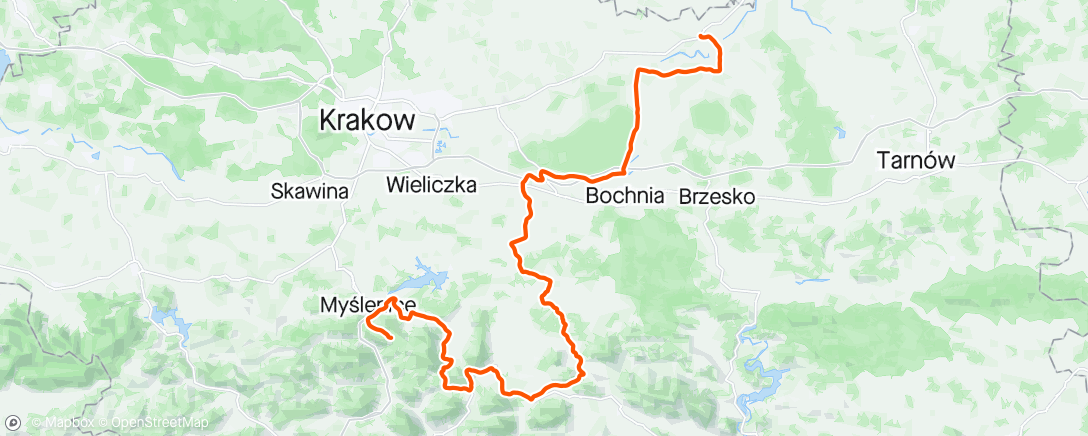 Map of the activity, Małopolski Wyścig Górski - Stage 1