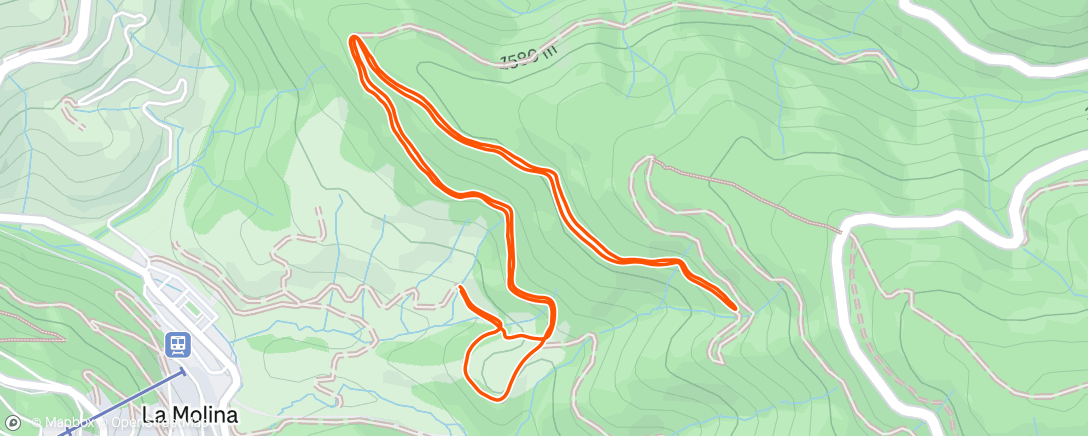 Map of the activity, Carrera de montaña matutina