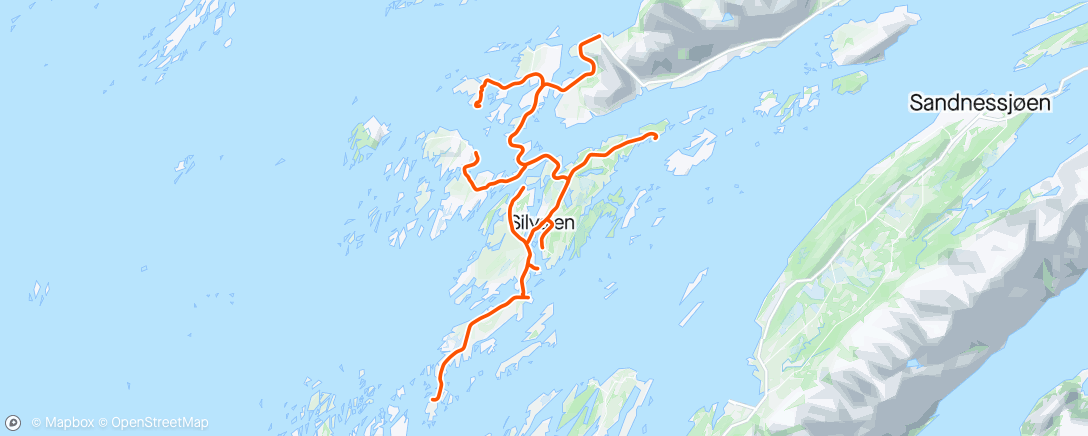 Map of the activity, Øyhopping på Herøy