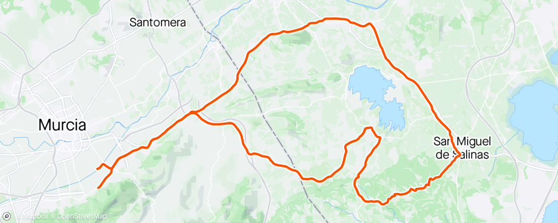 Map of the activity, Bicicleta