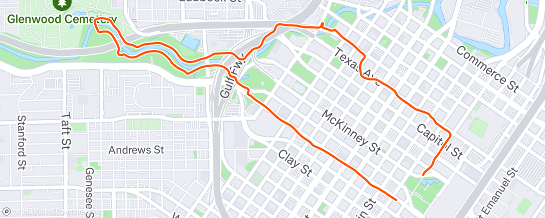 Map of the activity, Morning Run