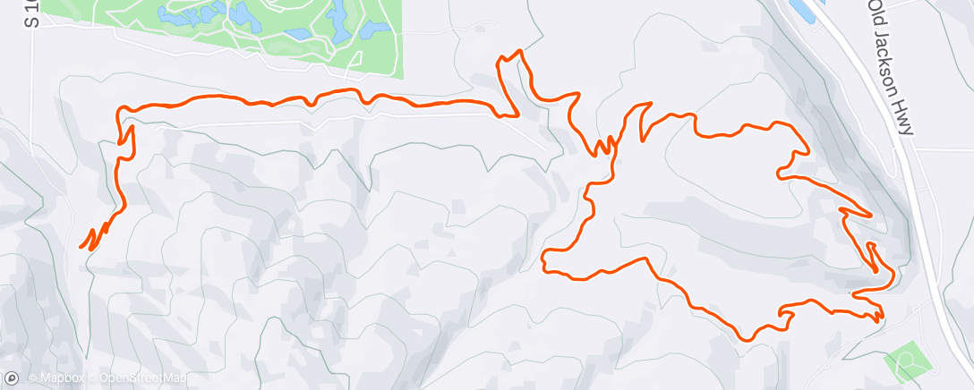 Map of the activity, Afternoon Mountain Bike Ride