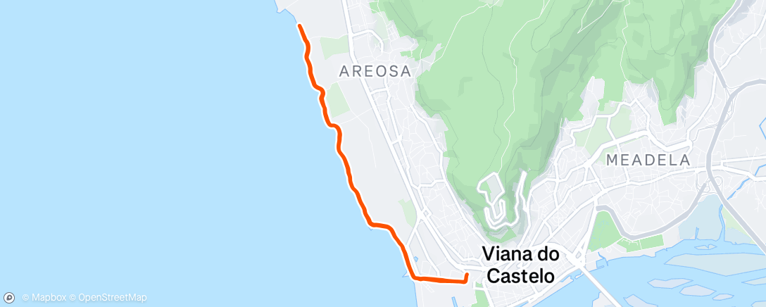 Map of the activity, Corrida vespertina