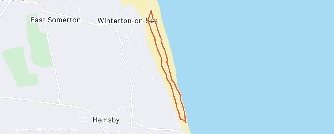 Map of the activity, Afternoon Walk