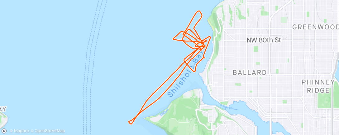 Map of the activity, J/80 race