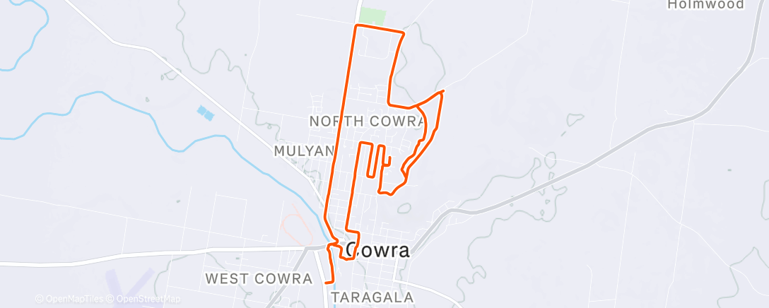 Map of the activity, Morning Run