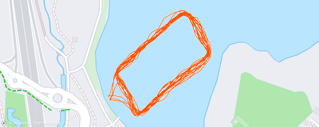 Map of the activity, Quays Swim 15°c 7kms