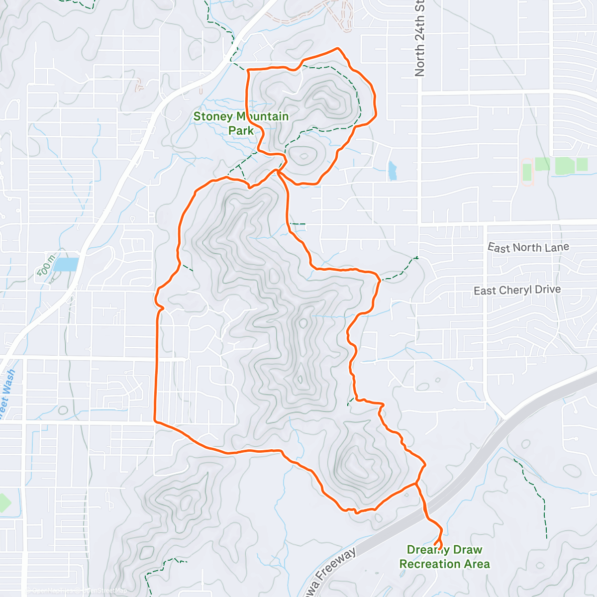 Map of the activity, PMP: Group Ride turned Lone Wolf on Dead Legs