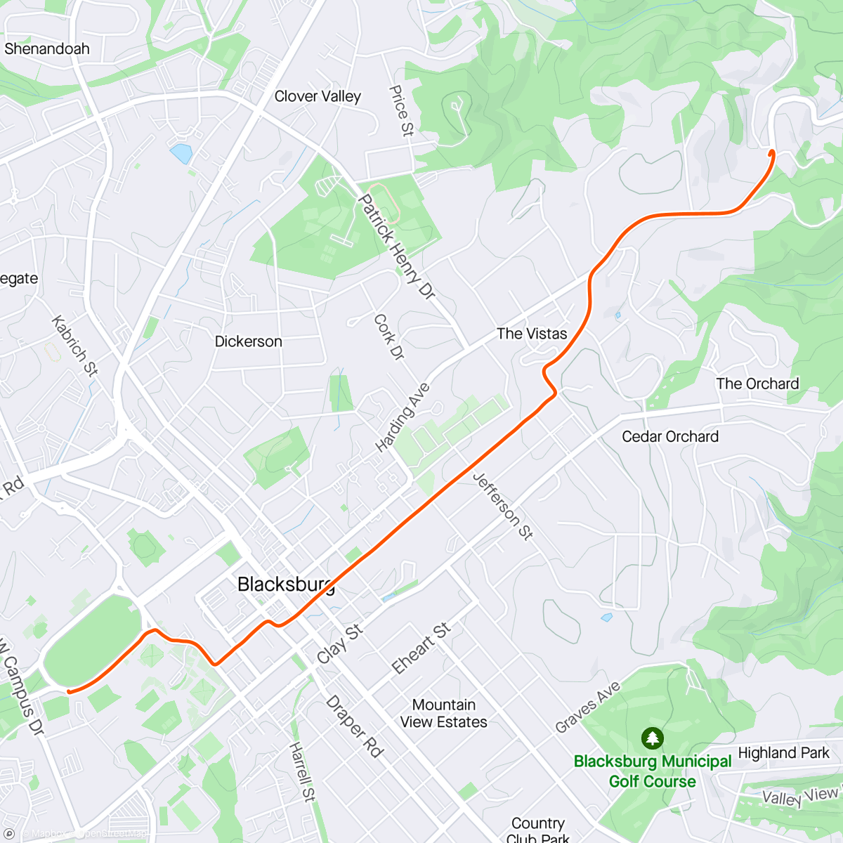 Map of the activity, From Work