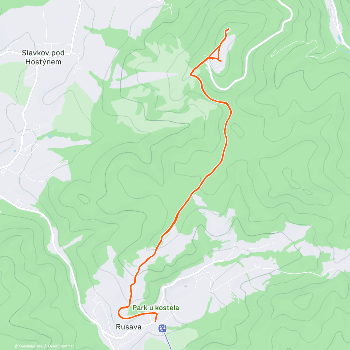 Map of the activity, Afternoon Hike