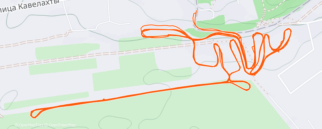 Map of the activity, Lunch Nordic Ski