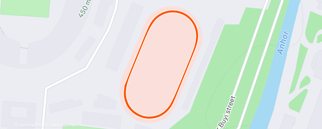 Map of the activity, Дневной забег