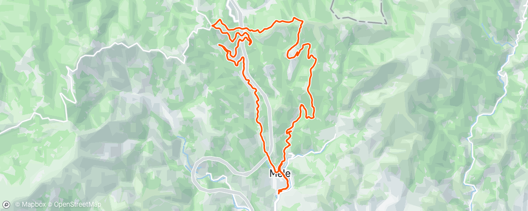Map of the activity, Ciclismo