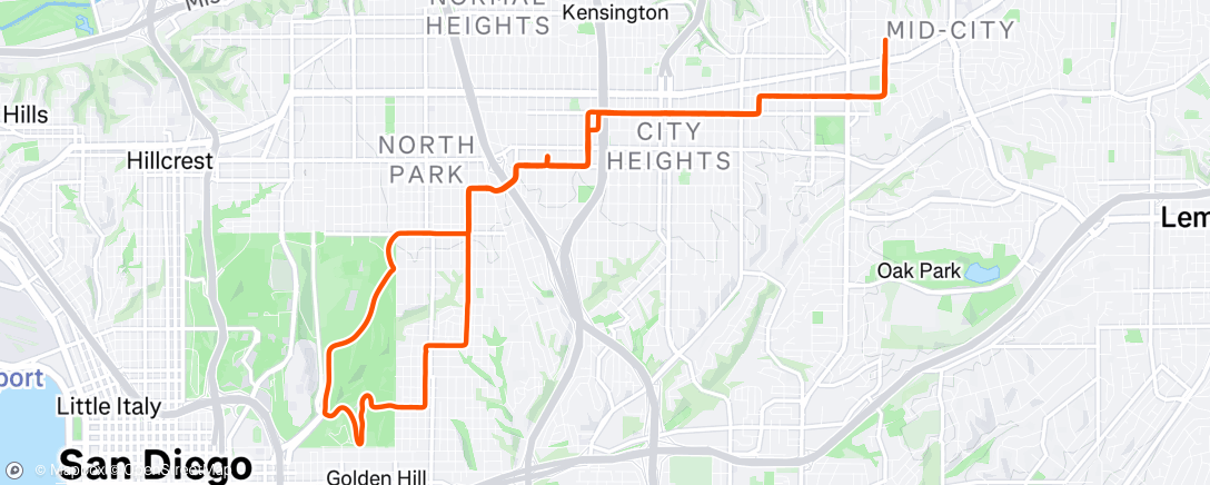 Map of the activity, Morning Ride