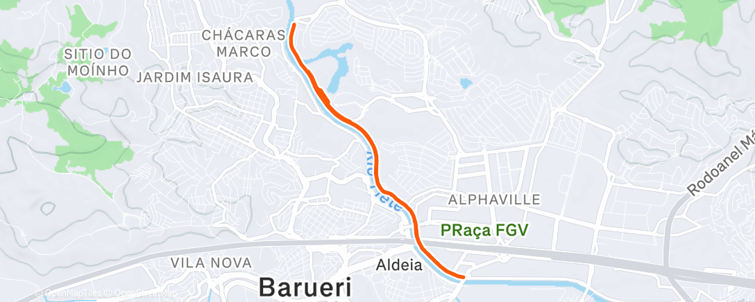Map of the activity, Caminhada na hora do almoço
