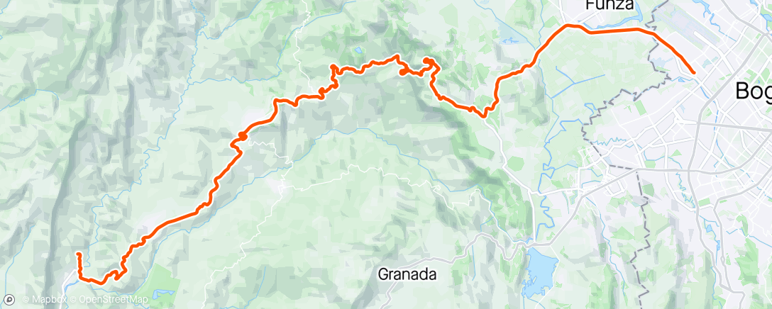 Map of the activity, Apulo -> Bogotá /// Bikepacking, bici de gravel y solo subir y subir 🥵🥵