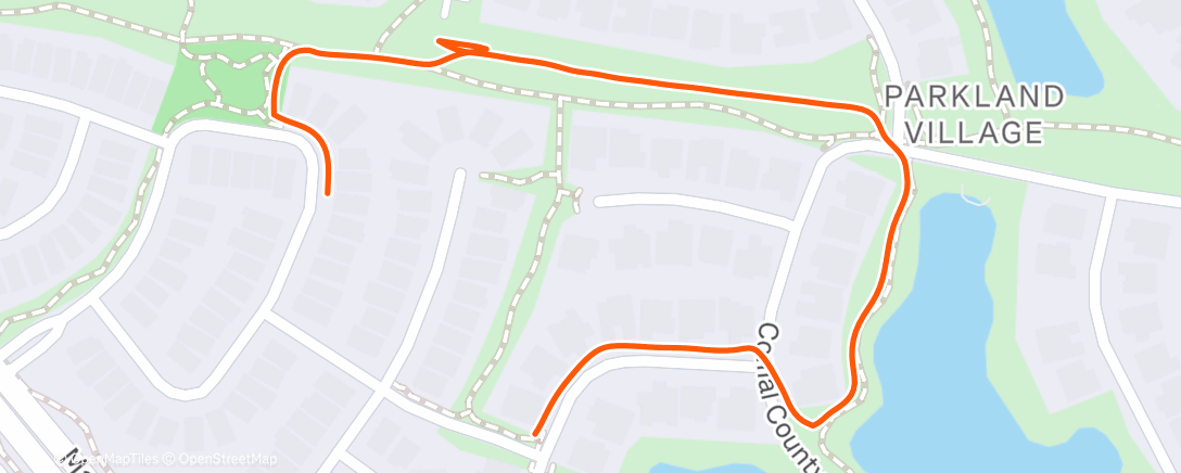 Map of the activity, Afternoon Walk