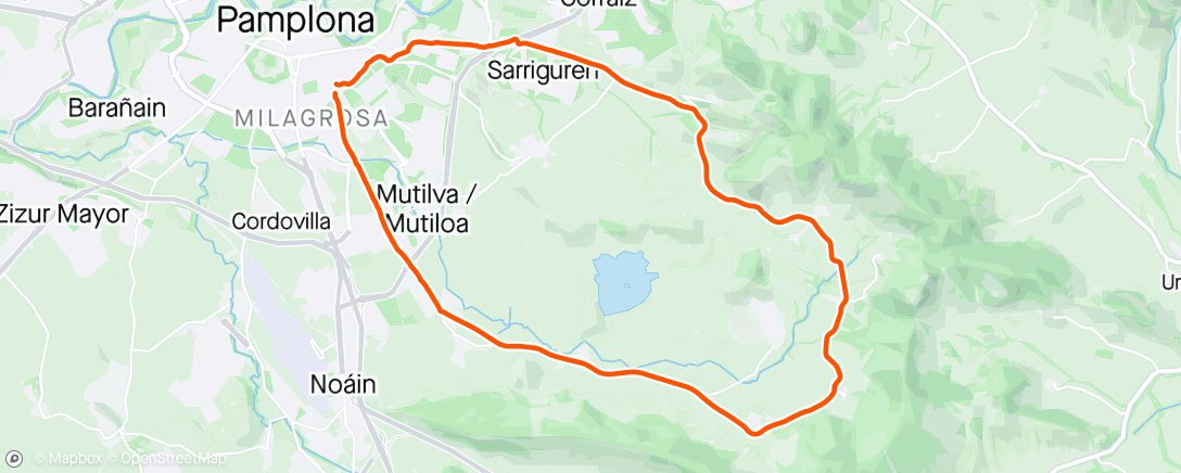 Map of the activity, Vuelta Aranguren