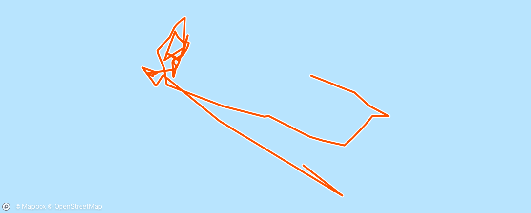 Map of the activity, Morning Surfing
